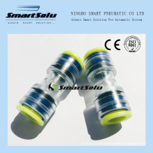 Optical Fiber Use 12/8mm Transperant Plastic Microduct Straight Coupler